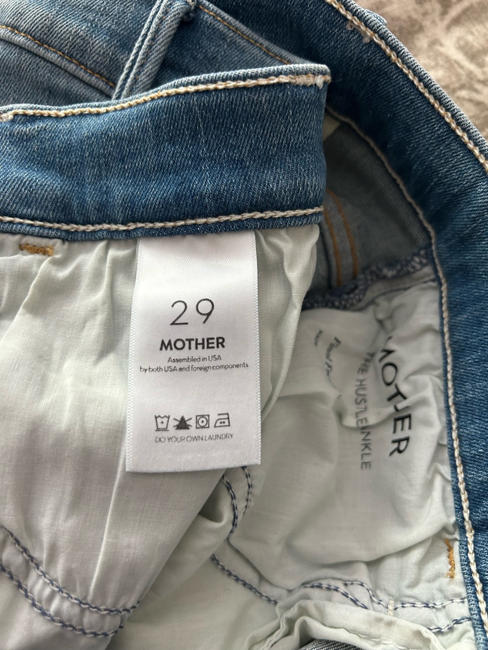 Mother The Hustler Ankle Straight Leg Jeans Size 29 - Picture 6 of 7